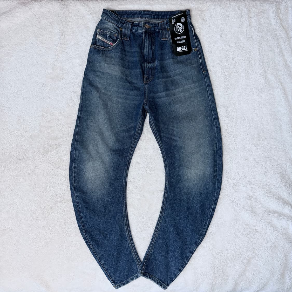 Diesel 디젤 커브드 워시드 데님 팬츠 상품이미지1