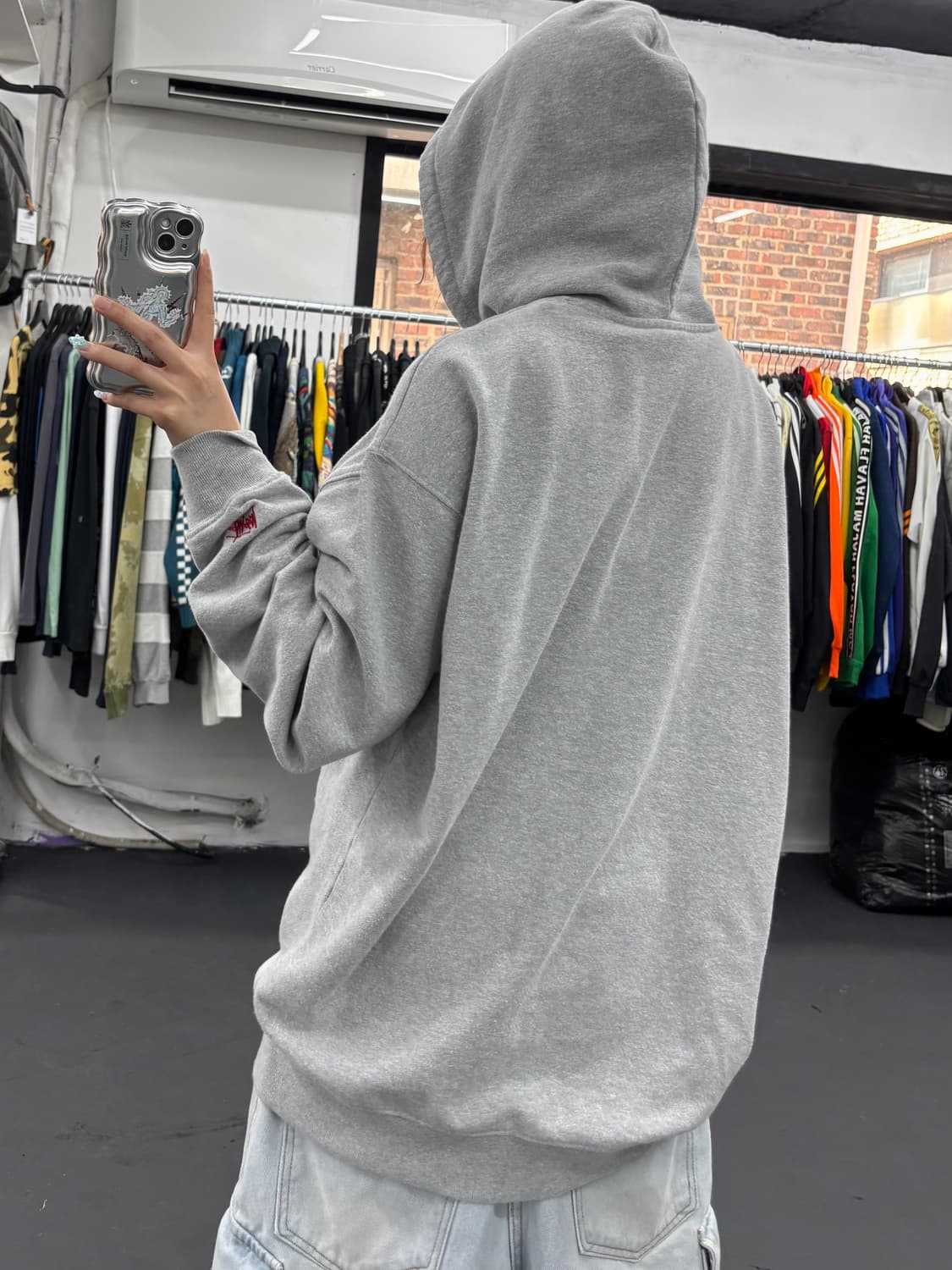올드 스투시 아치로고 후드티 상품이미지4