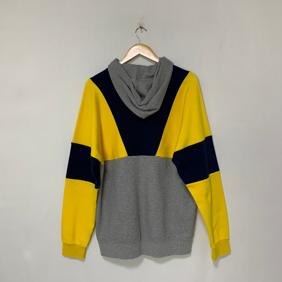 아디다스 빈티지 후드티 옐로우/그레이 배색 L 상품이미지5