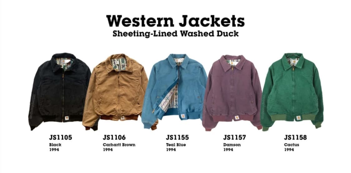 94s OG 칼하트 JS1155 Teal Blue 웨스턴 자켓 상품이미지4