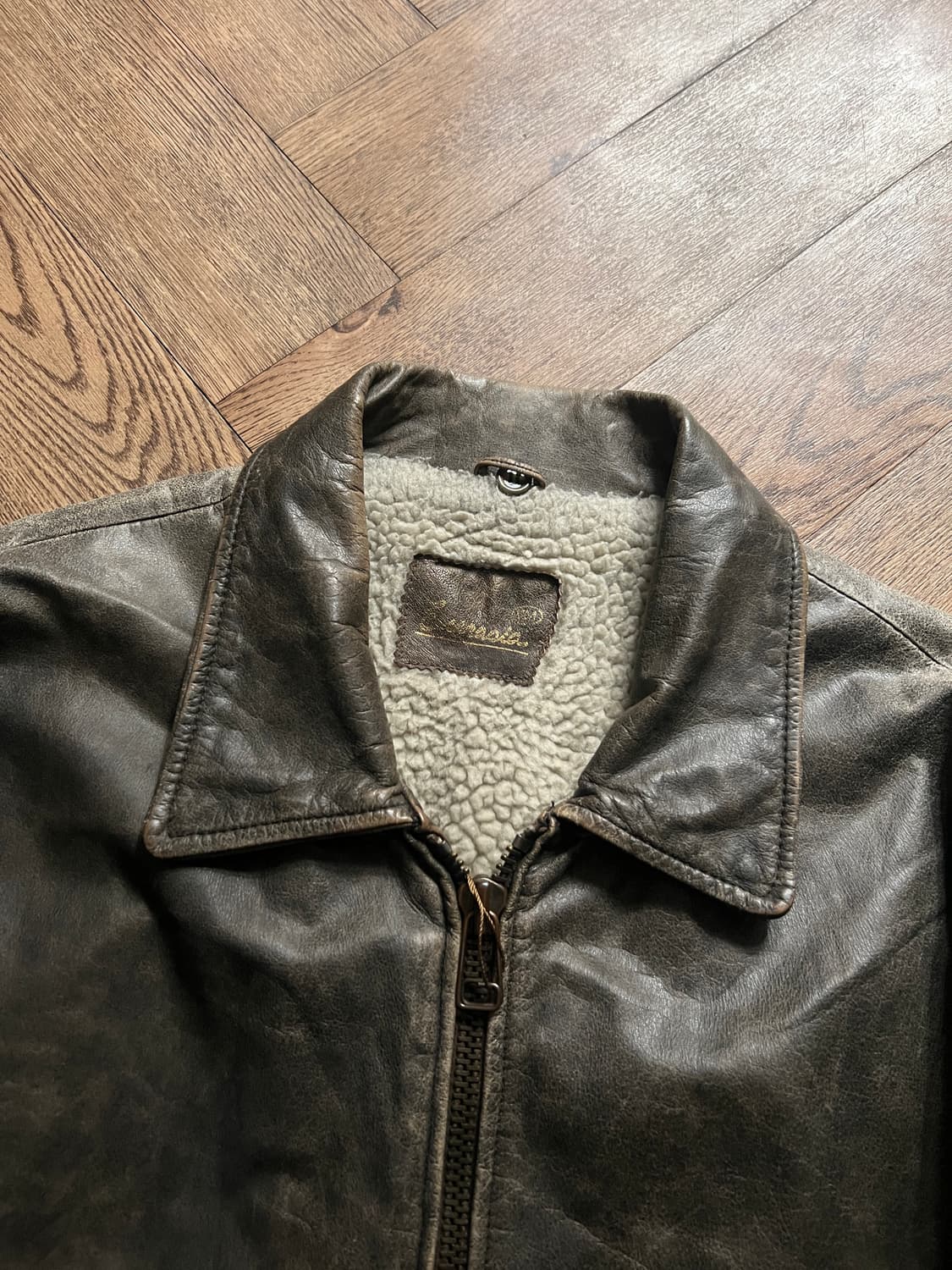 [L]90's 빈티지 TYPE A-2 레더 플라이트 자켓 상품이미지2