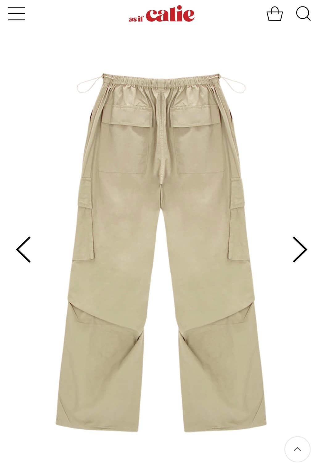 에즈이프캘리 PARACHUTE CARGO PANTS BEIGE 상품이미지2
