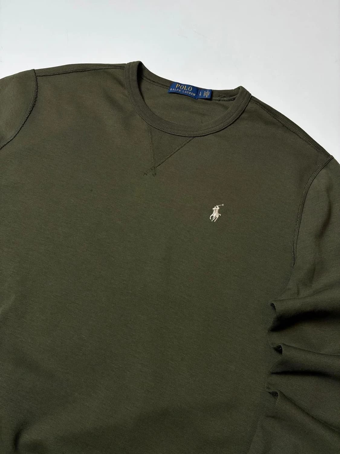 폴로 랄프로렌 로고 카키 크루넥 맨투맨 PN8908 상품이미지2