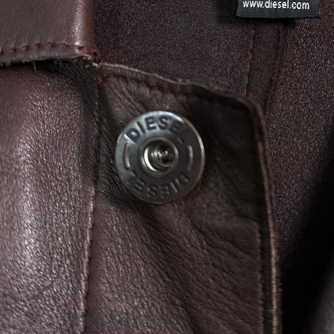 디젤 언발란스 레더 코트  상품이미지8