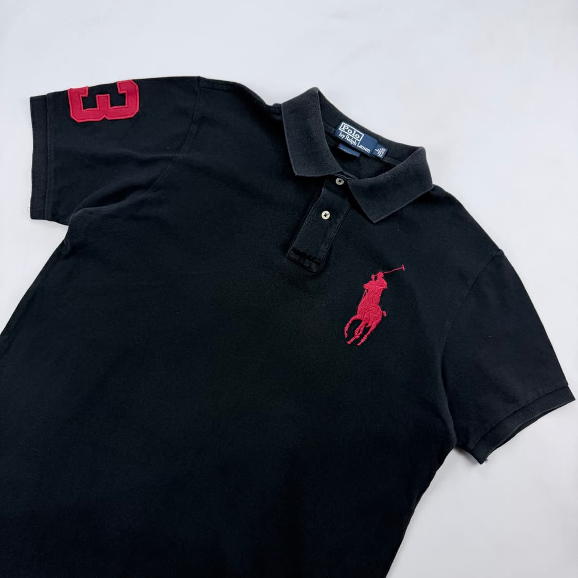 폴로 빅포니 블랙 레드 반팔 상품이미지2