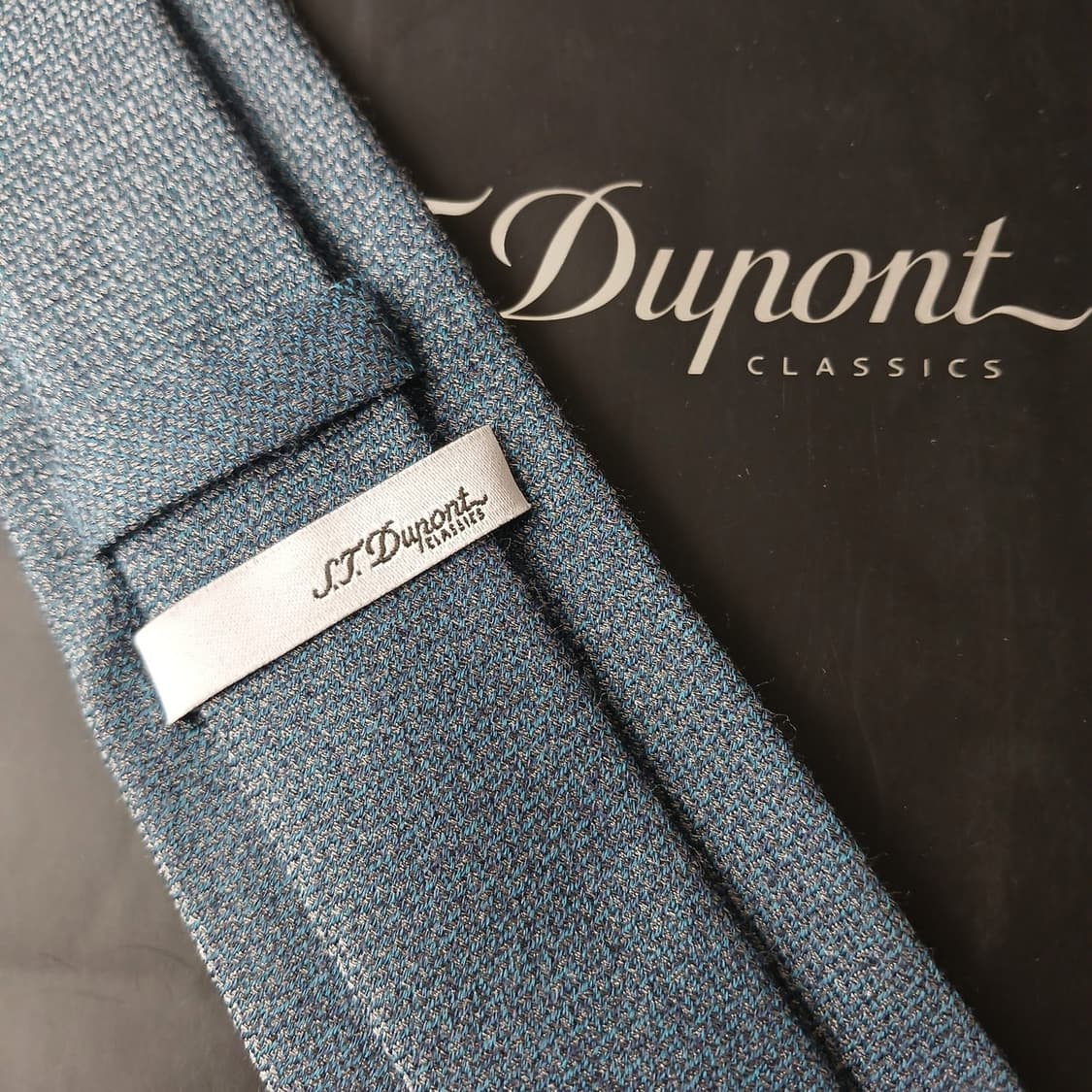 에스티듀퐁 넥타이 네이비 텍스처 조직 8.2cm A+등급 A19875 상품이미지5