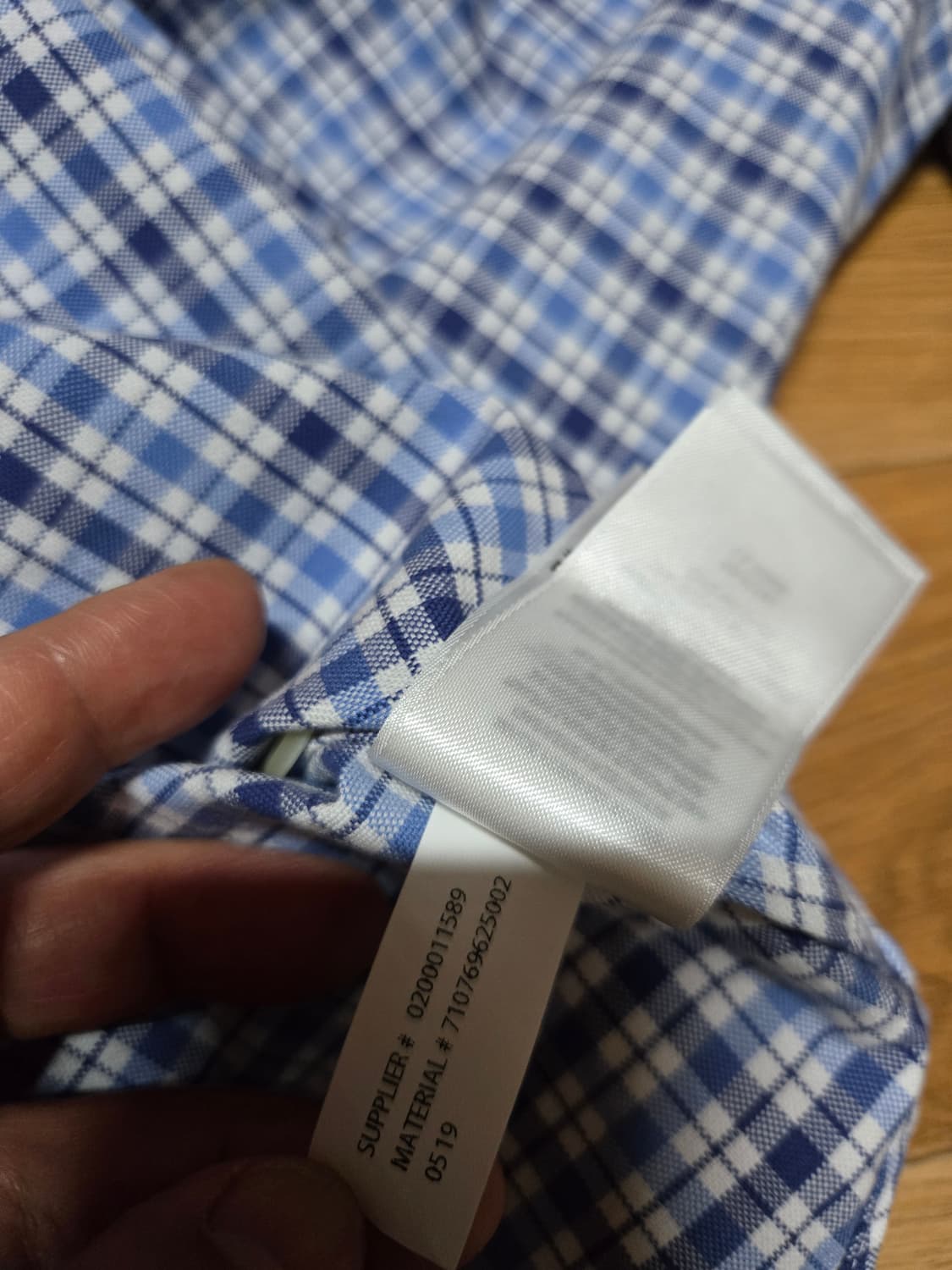 폴로 랄프로렌 옥스포드 남성 블루 체크 반팔 셔츠(M사이즈) 상품이미지8