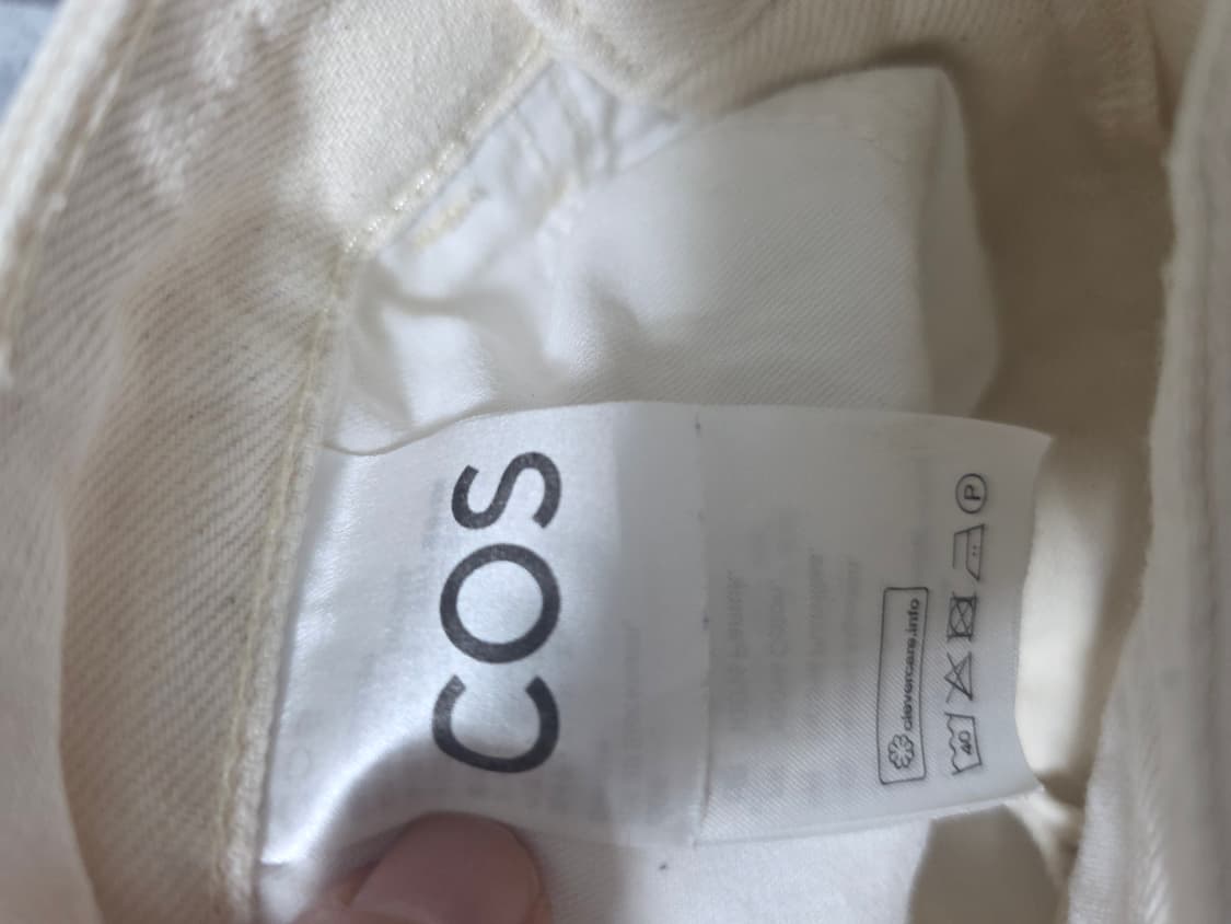 COS 코스 아이보리 와이드 팬츠 29 코튼 와이드핏 상품이미지4