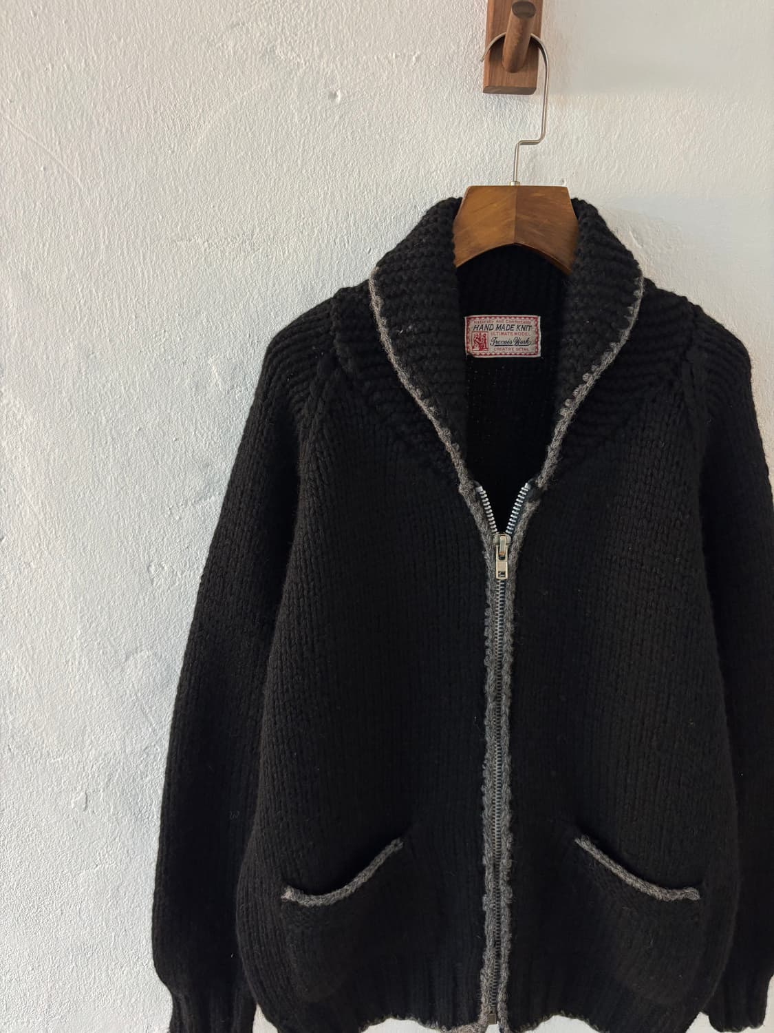 90s 빈티지 헤비울 코위찬 상품이미지4