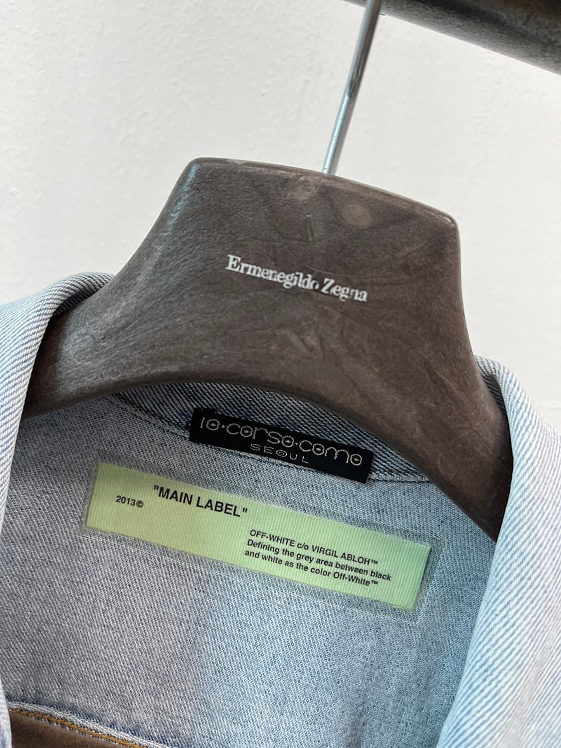 100) 오프화이트 프린트 청자켓  상품이미지5