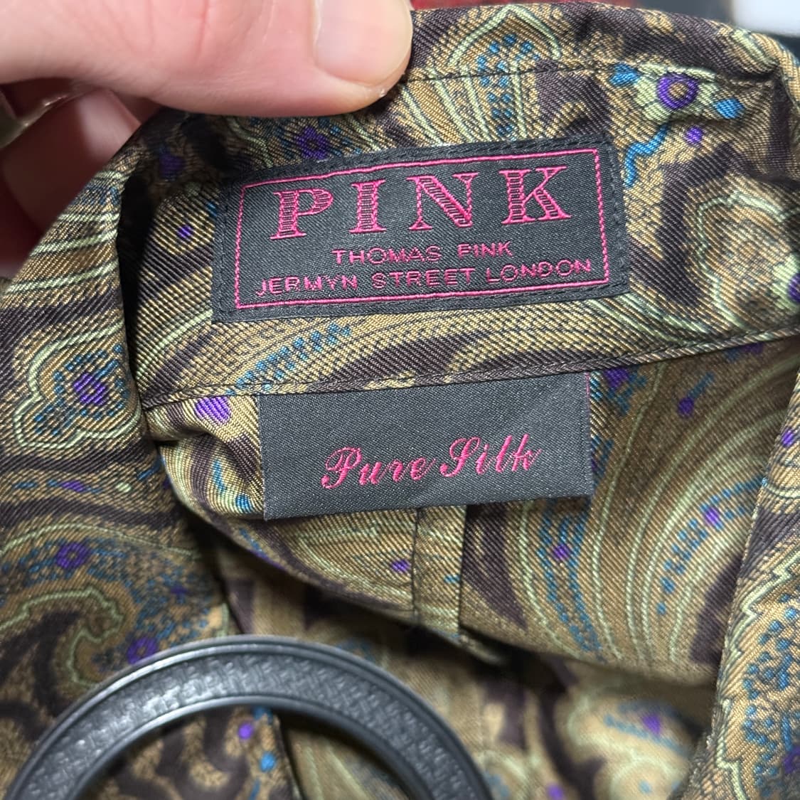 VTG 빈티지 실크 페이즐리 패턴 핀턱 긴팔 셔츠 상품이미지5