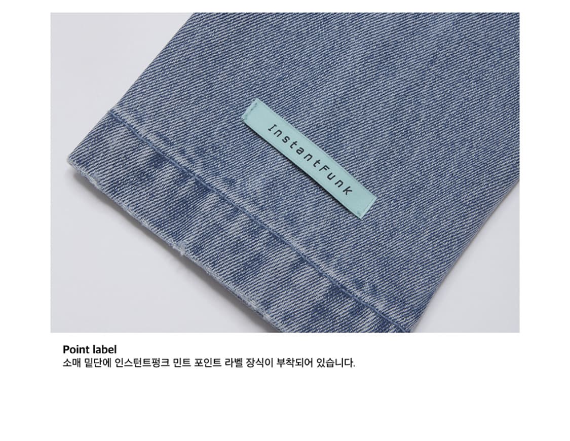인스턴트펑크 데님 크롭 자켓 블루 상품이미지5