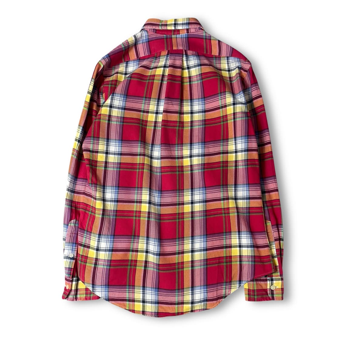 폴로랄프로렌 핑크 옐로우 블루 멀티 체크 긴팔 셔츠 커스텀핏 M 상품이미지3