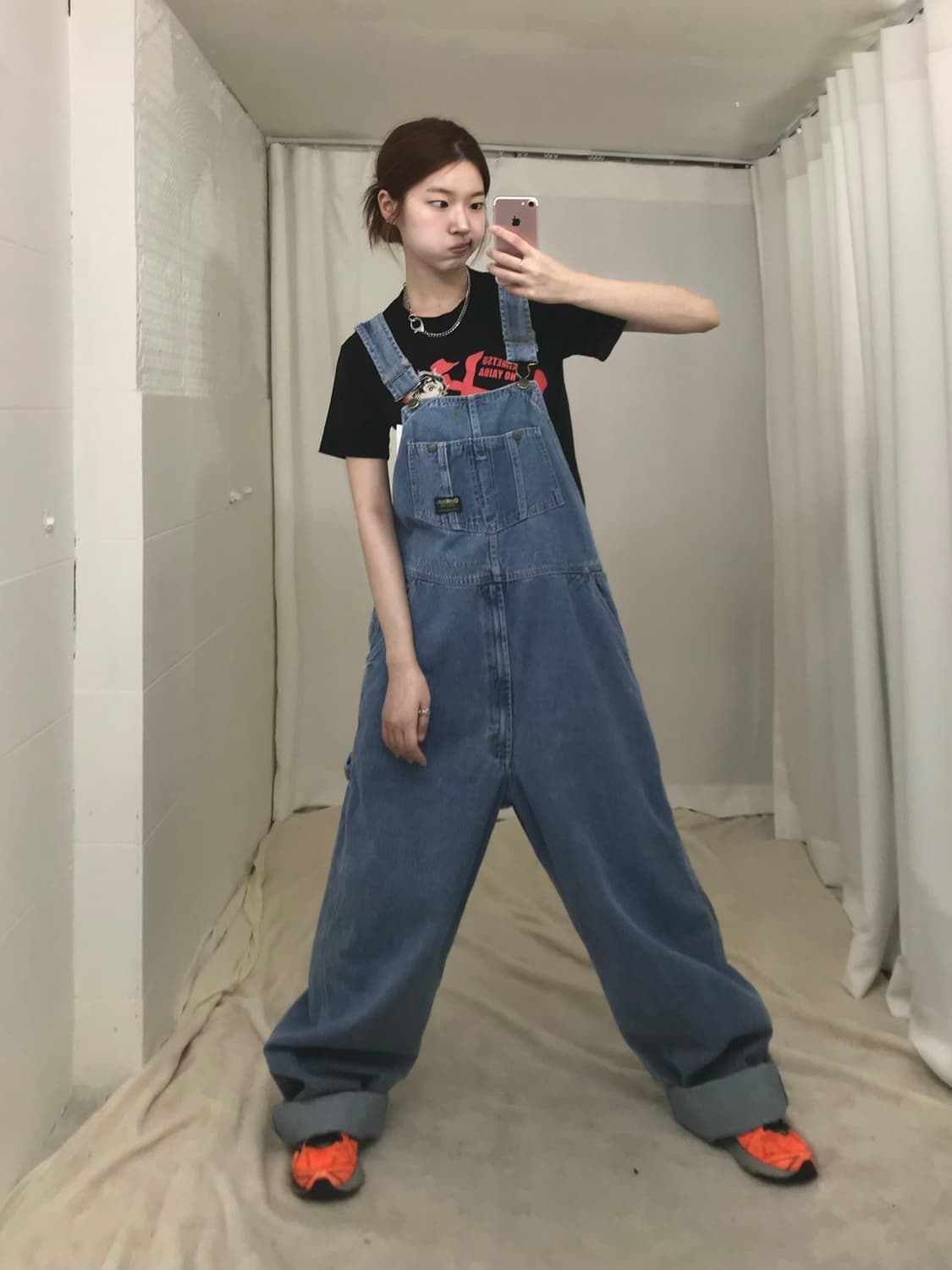 오시코시 비고시 데님 멜빵 오버롤 상품이미지1