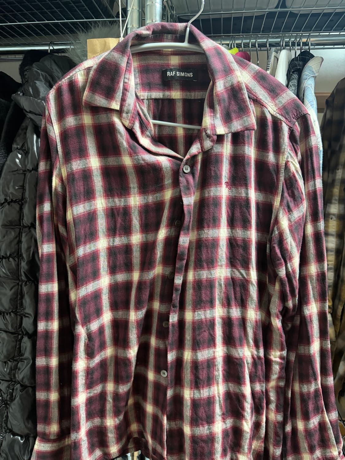 라프시몬스 체크 셔츠 상품이미지1