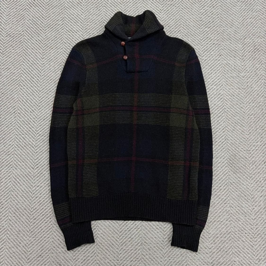 폴로랄프로렌 숄카라 체크 니트 v3074 상품이미지1