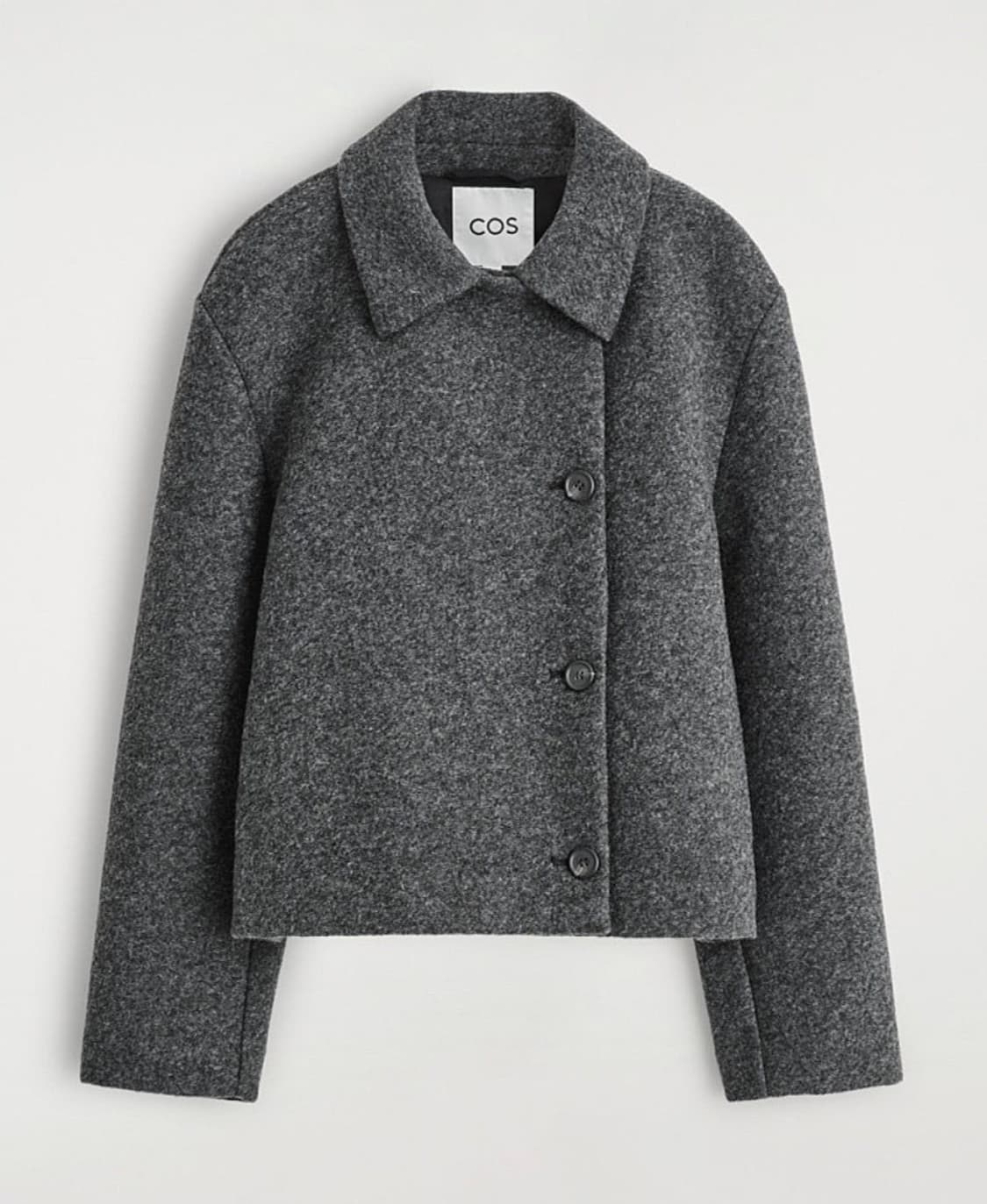 택포) (XS)COS 코스 보일드 울 블렌드 재킷 / 그레이 상품이미지1
