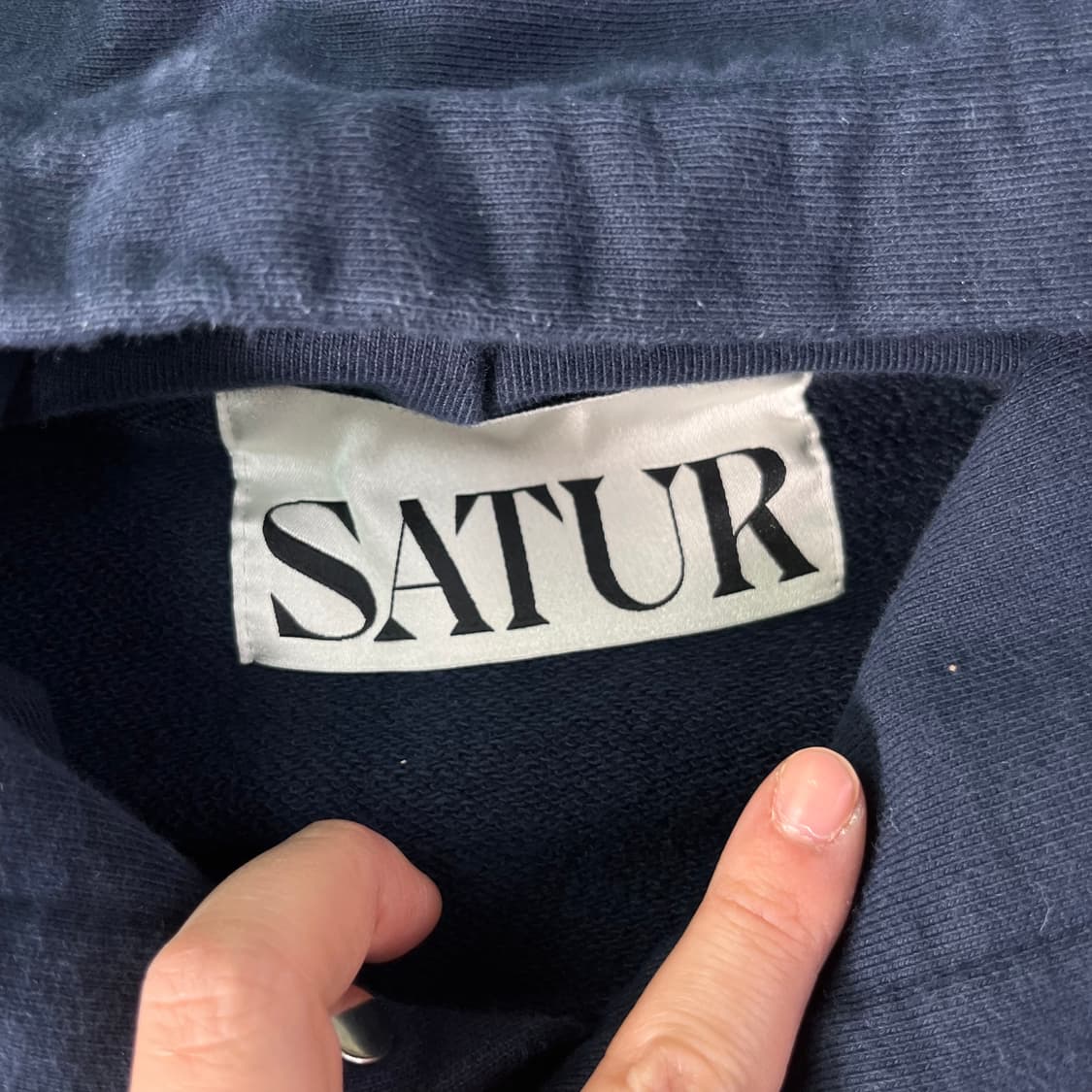 100 세터 아플리케 리벳 후드티 상품이미지3