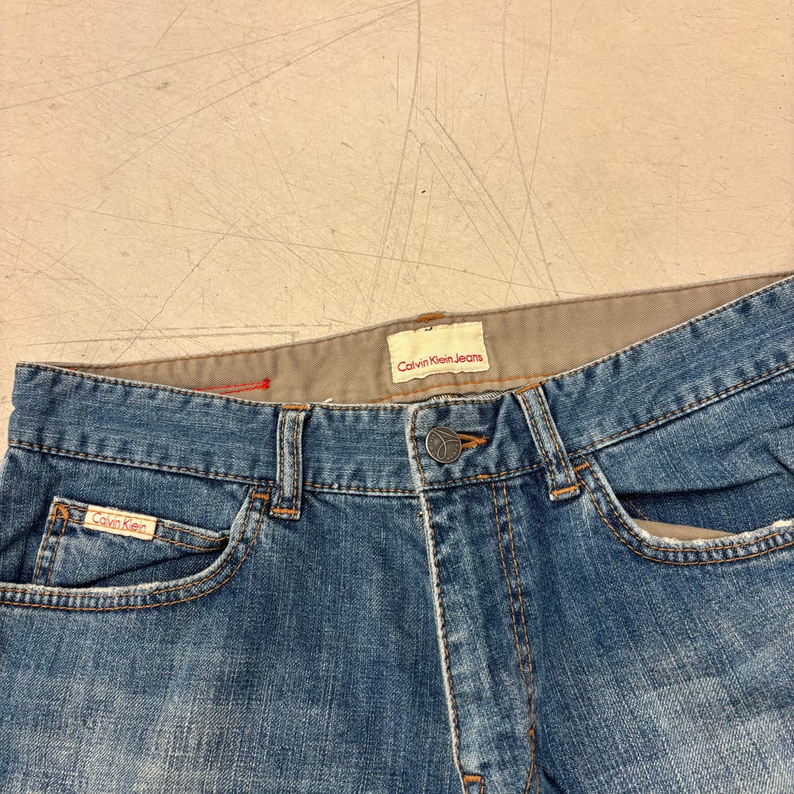 캘빈클라인 워싱 와이드 데님 팬츠 상품이미지2