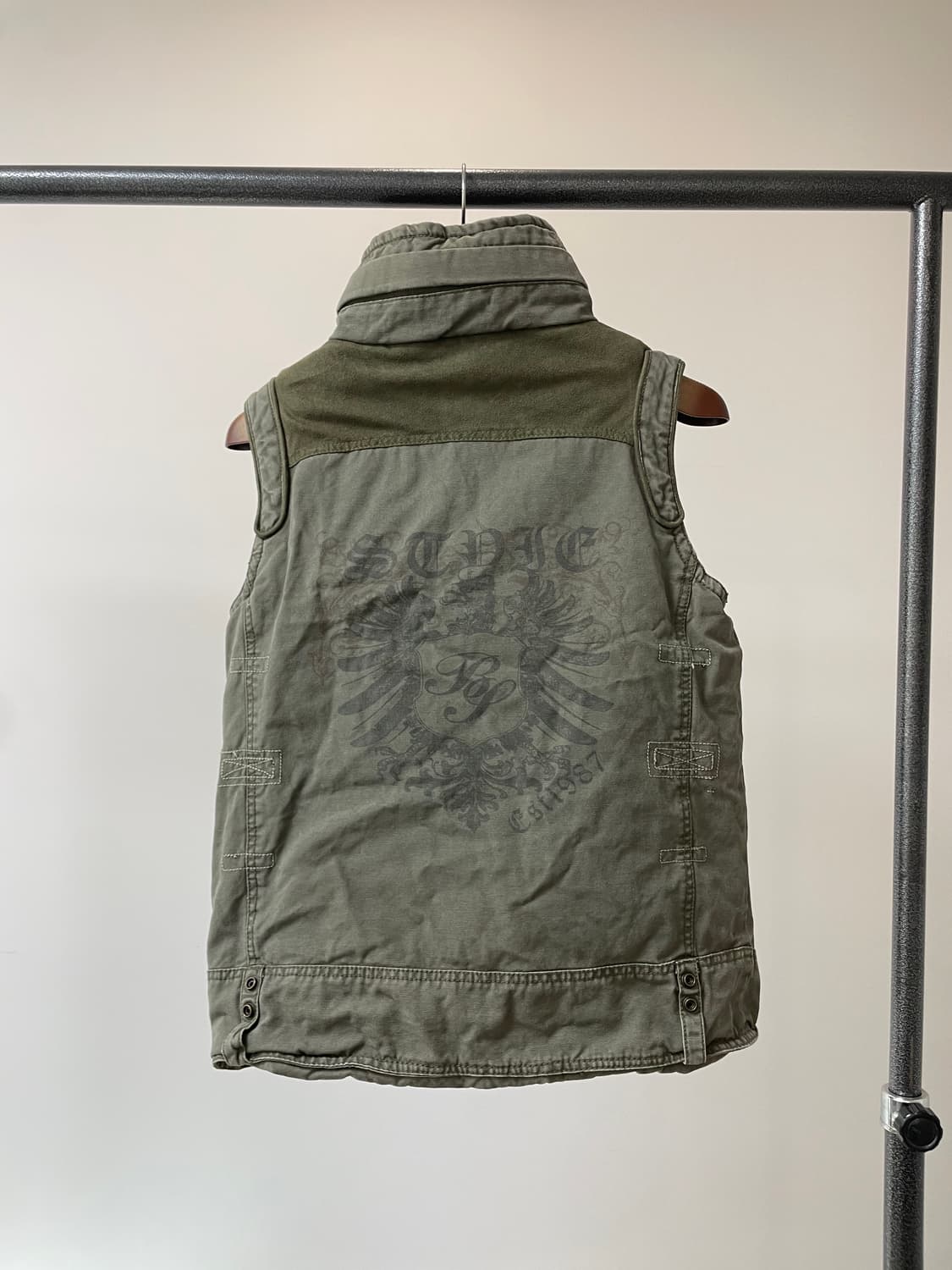 (M) 빅 세븐 락시크 펑크 히든 후드 베스트 상품이미지3