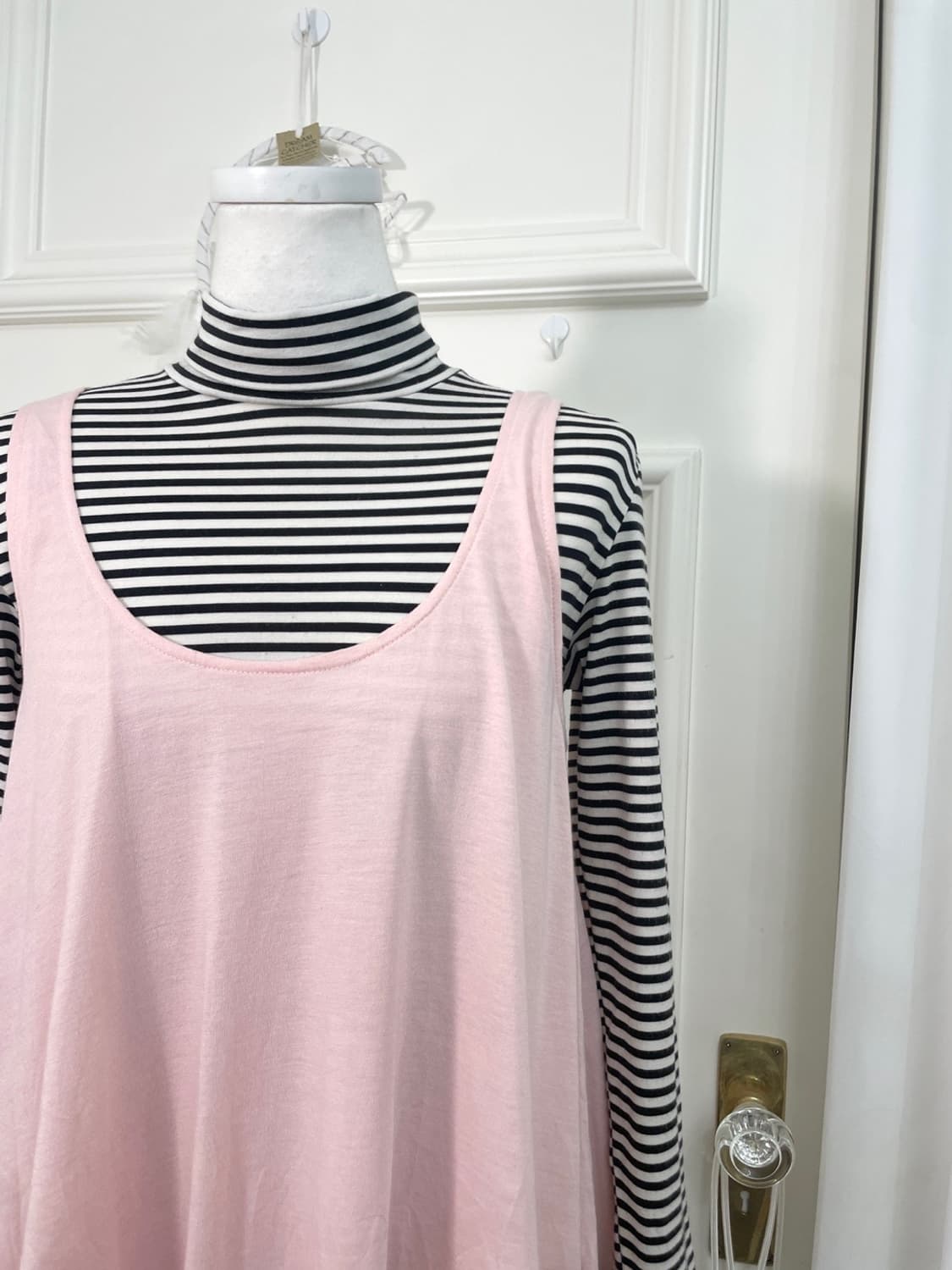 stripe basic span turtle-neck top&pink b 상품이미지7