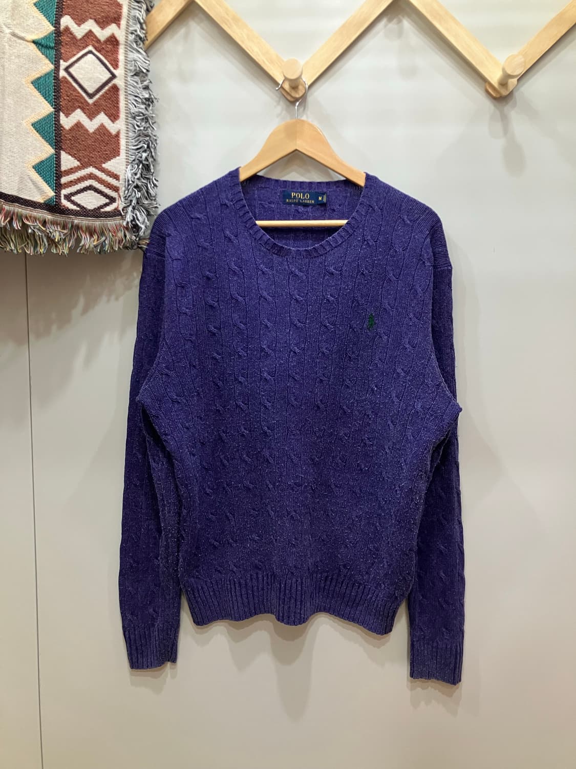 polo 폴로 랄프로렌 퍼플 케이블 니트 상품이미지1