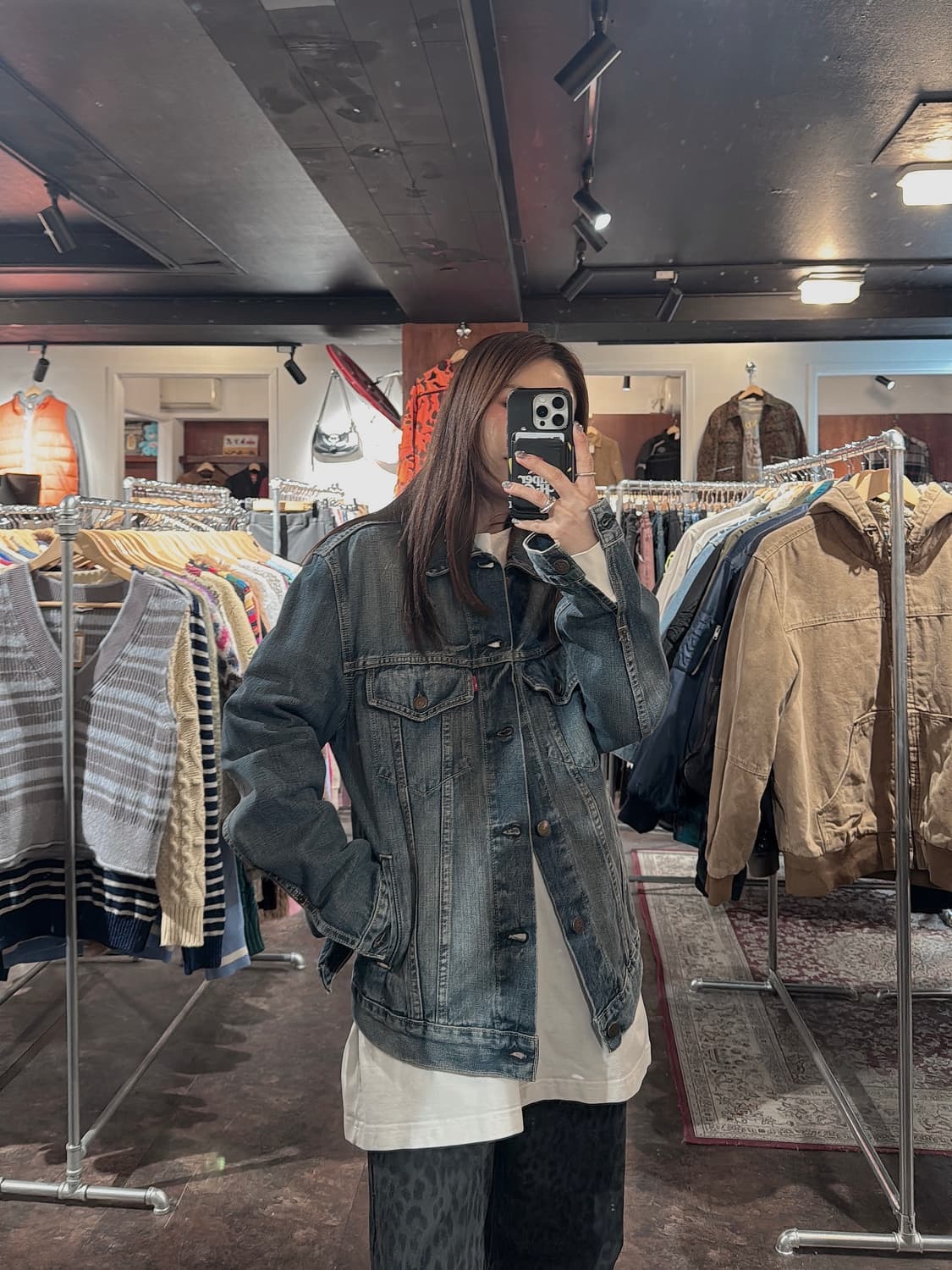 리바이스 빈티지 워싱 오버핏 데님 트러커 자켓 청자켓 M 상품이미지7