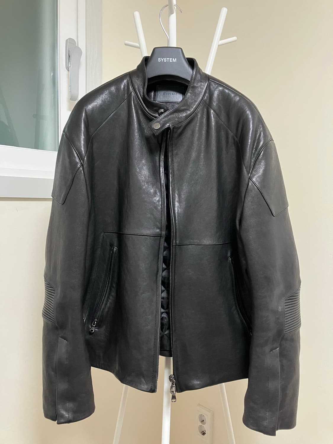 시스템 옴므 램스킨 바이커 재킷 상품이미지1