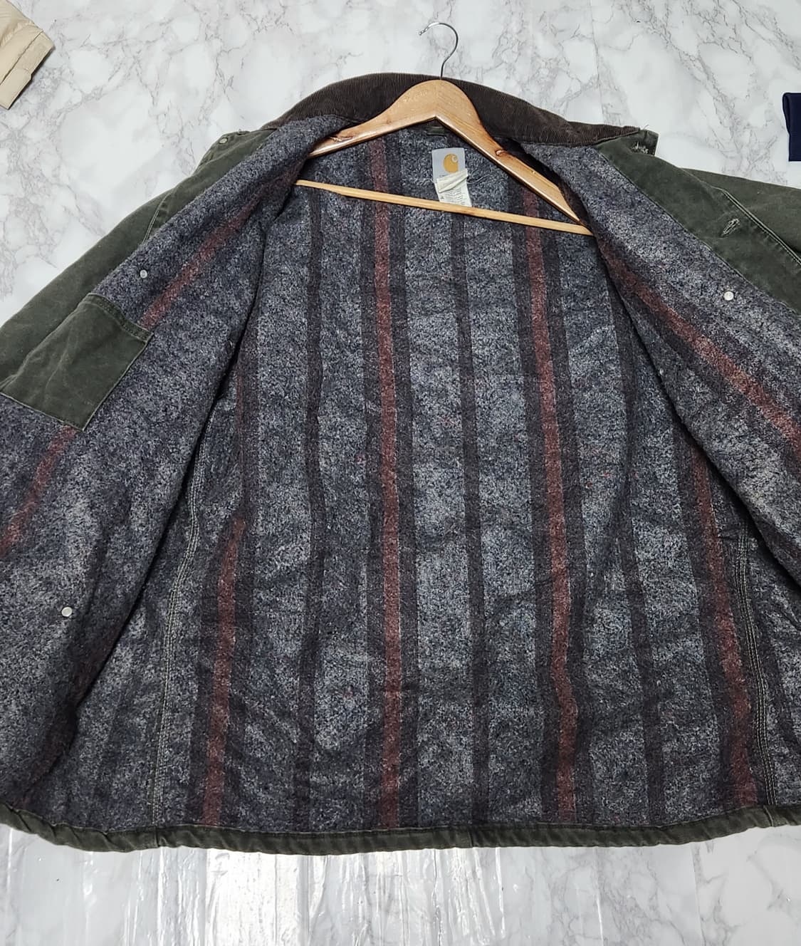 칼하트 C02 MOS 모스그린 4포켓 워크 카라 자켓 상품이미지5