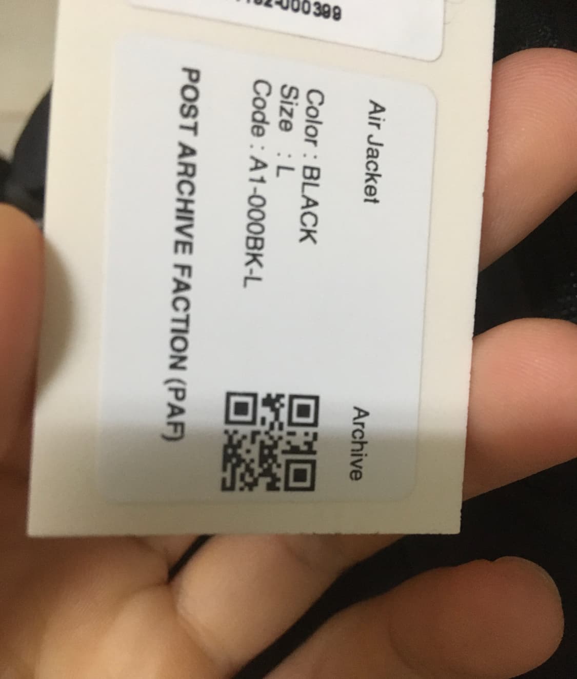 파프 에어자켓 블랙 판매합니다 상품이미지7