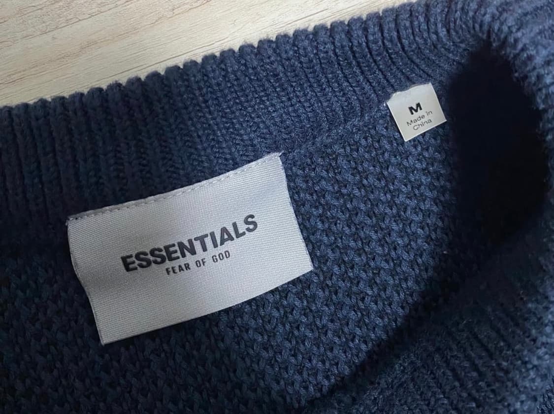 피어오브갓 에센셜 니트 스웨터 다크네이비 M 상품이미지3