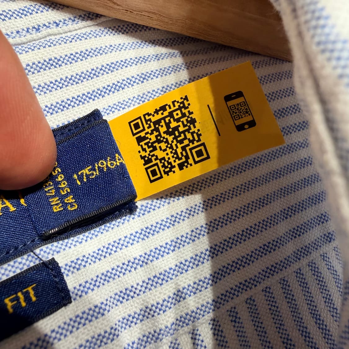  폴로랄프로렌 클래식핏 옥스포드 셔츠 M QR 상품이미지3
