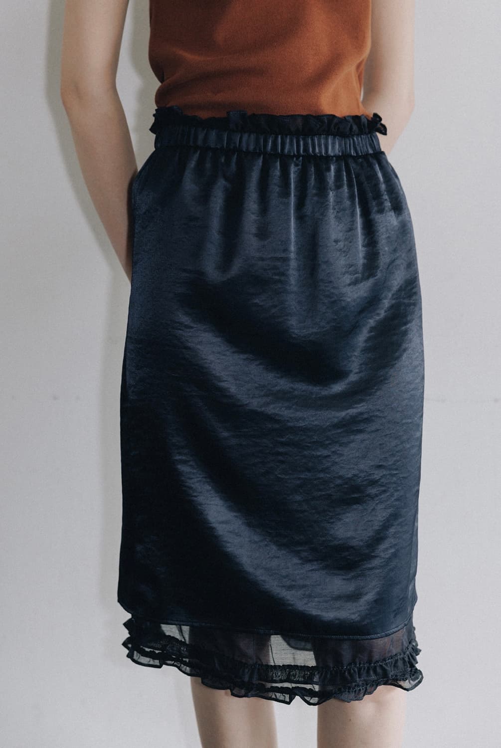 아뜰리에 에디션 Sheer Frill Layered Skirt 상품이미지4