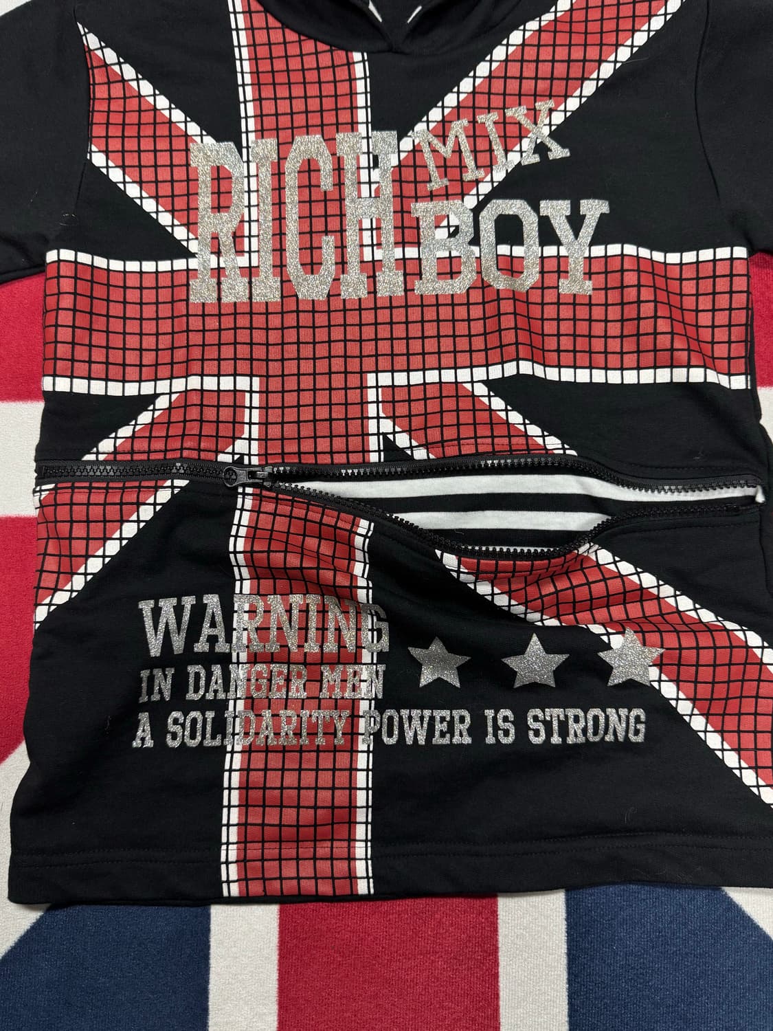 펑크 유니언잭 후드반팔 상품이미지3