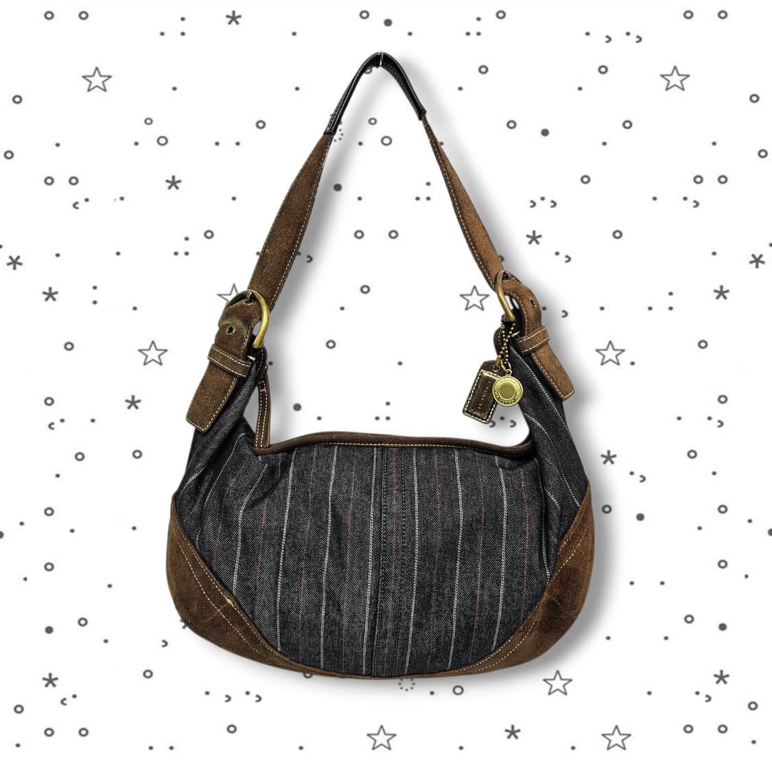 Coach 코치 데님 스웨이드 숄더백 상품이미지1