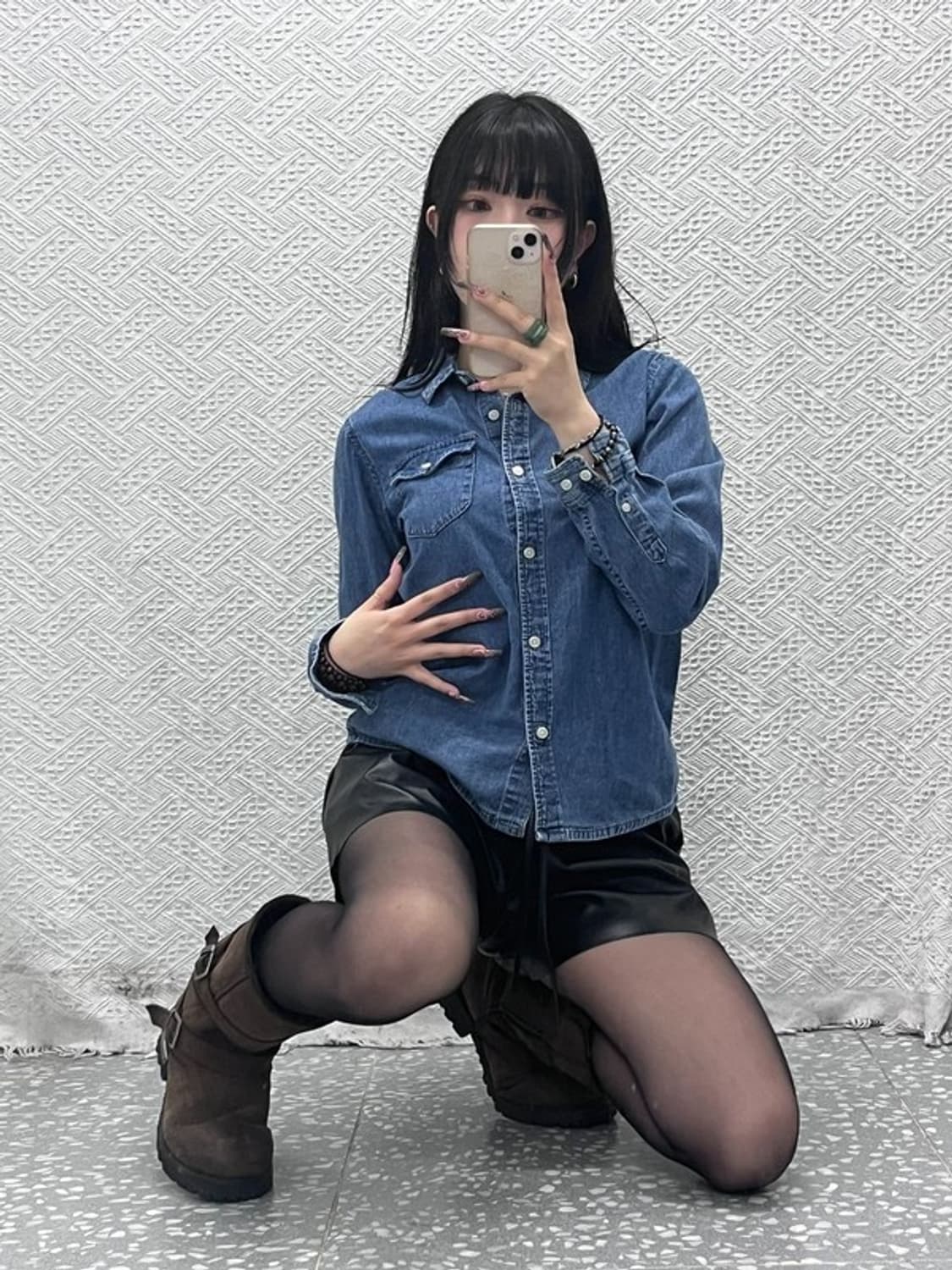 트루릴리전 컨트리 레트로 빈티지 슬림핏 데님 셔츠 S C11657 상품이미지2
