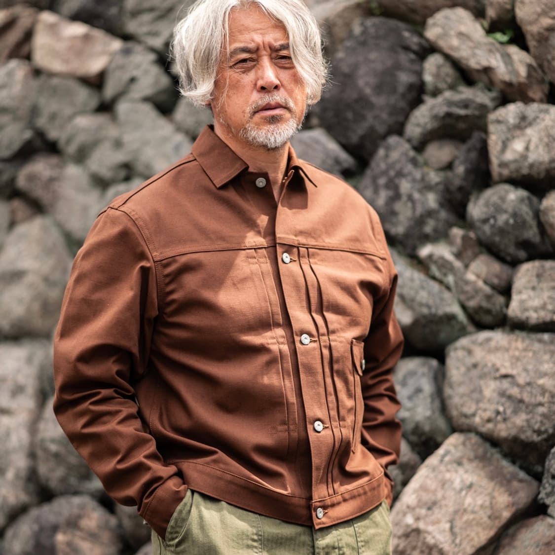 [42]본쿠라 "WILD LIFE TAILOR" 별주 브라운 덕 트러커 상품이미지3