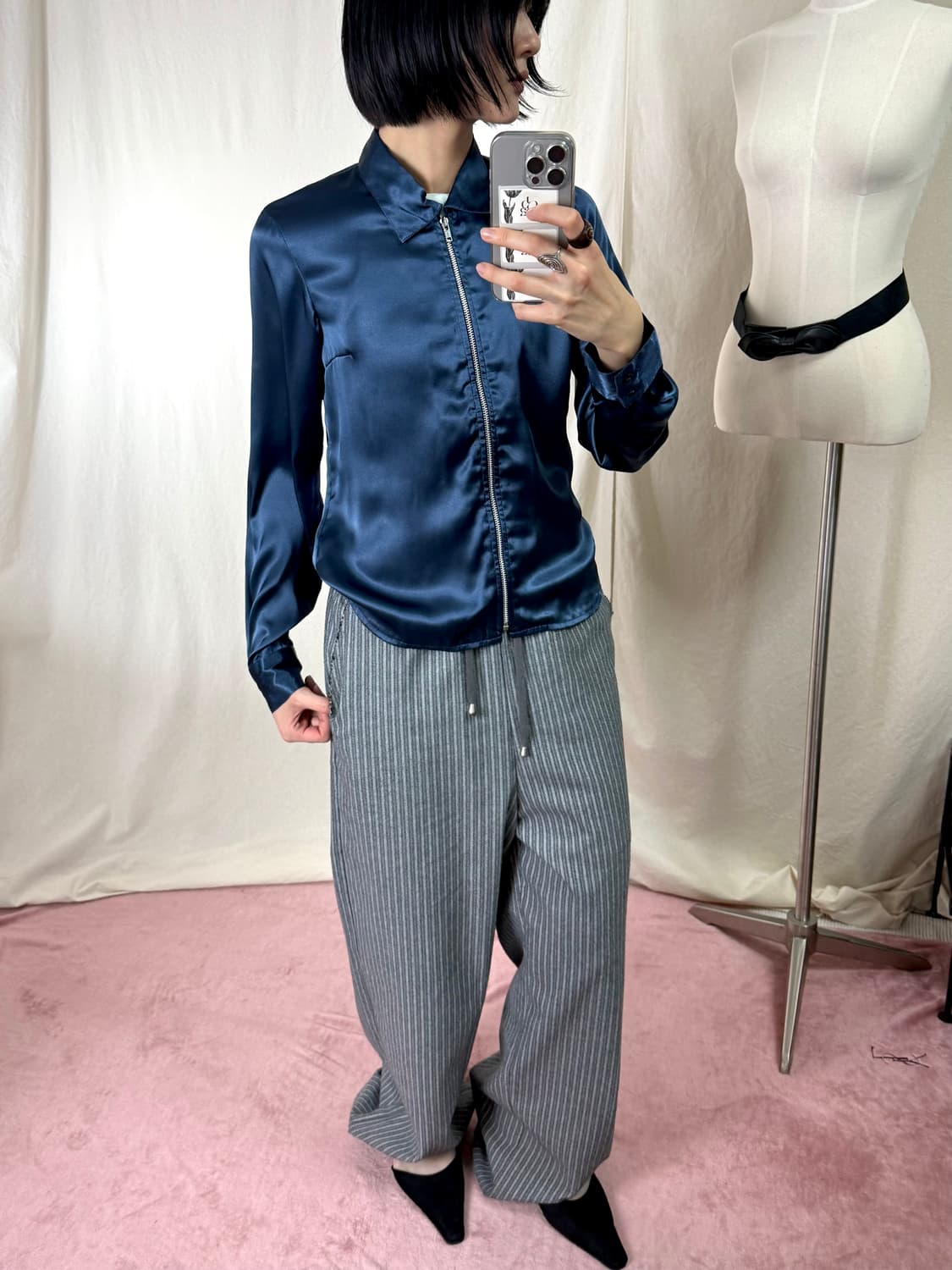 Scandal Scoop 글로시 집업 자켓 상품이미지6