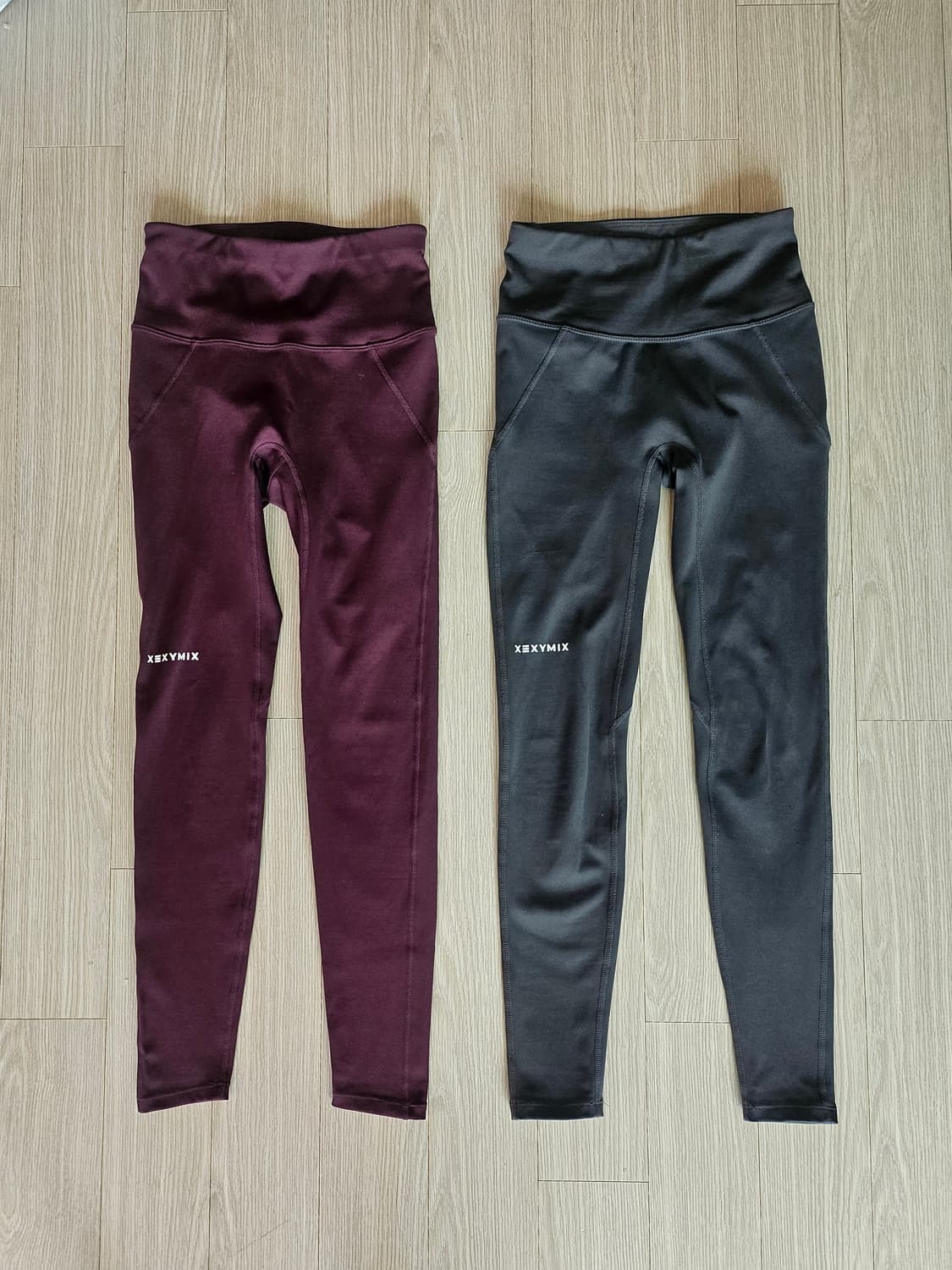 젝시믹스 블랙라벨 시그니처 380N 레깅스 S(트루와인 / 애쉬모스) 상품이미지9