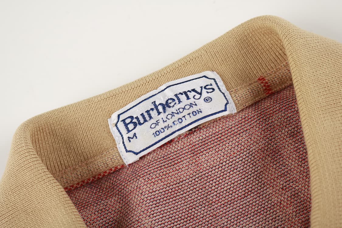 [M] 90's 버버리 코튼 피케 셔츠 상품이미지4