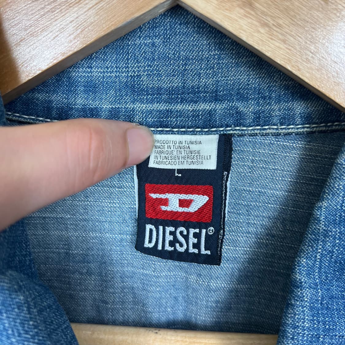 DIESEL 디젤 D버튼 데님 트러커 자켓 상품이미지5
