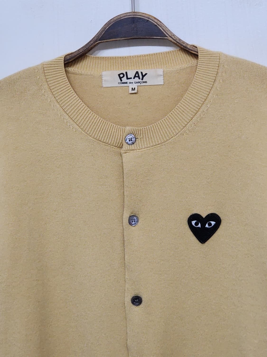 (정품) 꼼데가르송 가디건 노랑 블랙와펜 AZ N023 매장판  상품이미지2