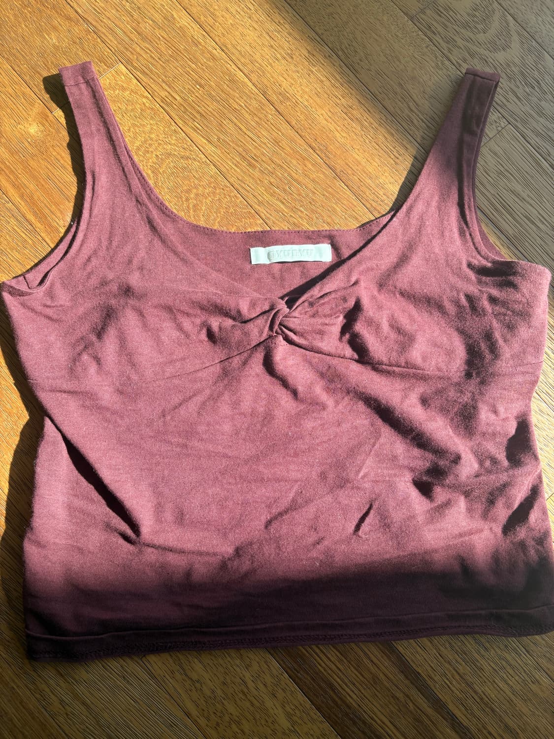 뉴뉴 꼬임 나시 버건디 상품이미지1