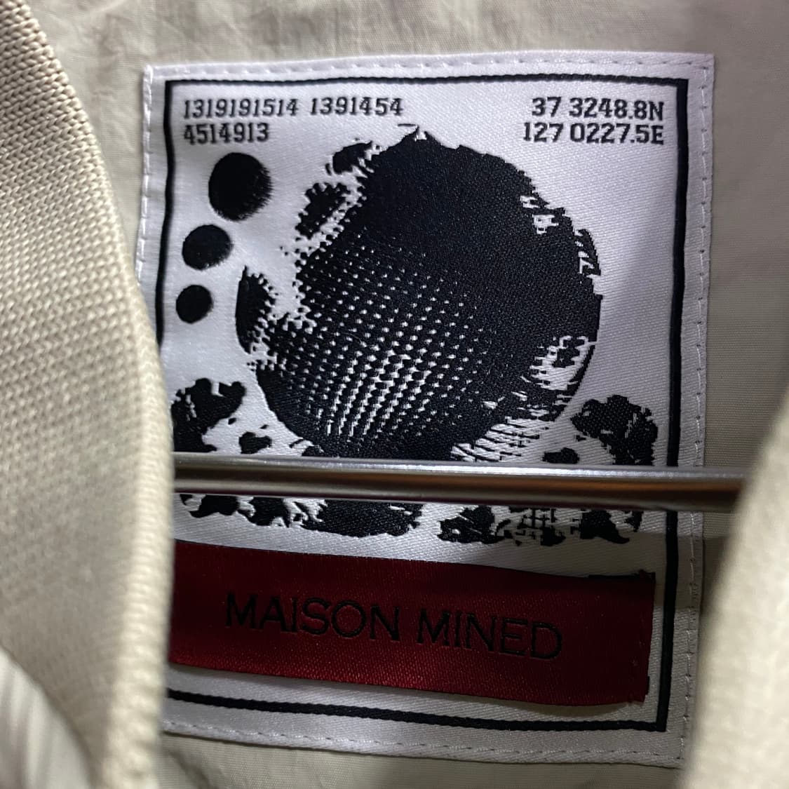 메종미네드 아웃 포켓 아이보리 누빔 봄버 자켓 B4031 상품이미지3