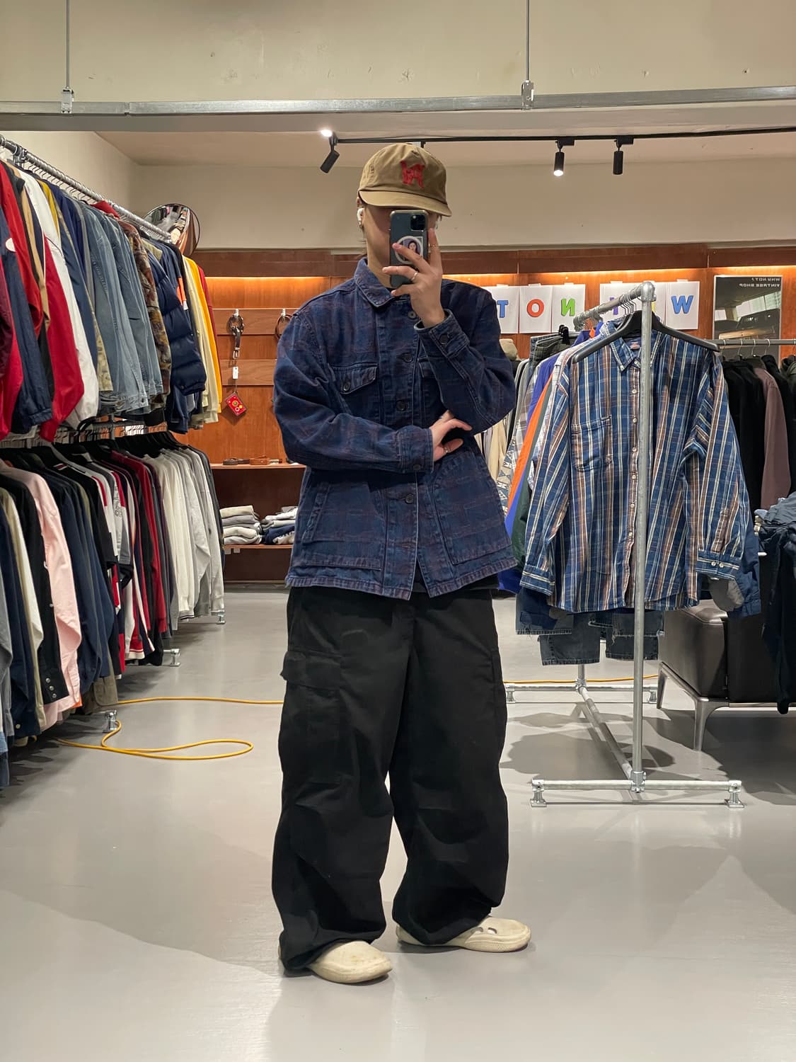 빈티지 체크 데님 셔츠 자켓   상품이미지6