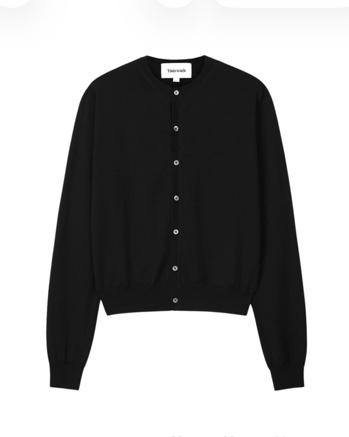 토니웩 울 크루넥 가디건 블랙 상품이미지1
