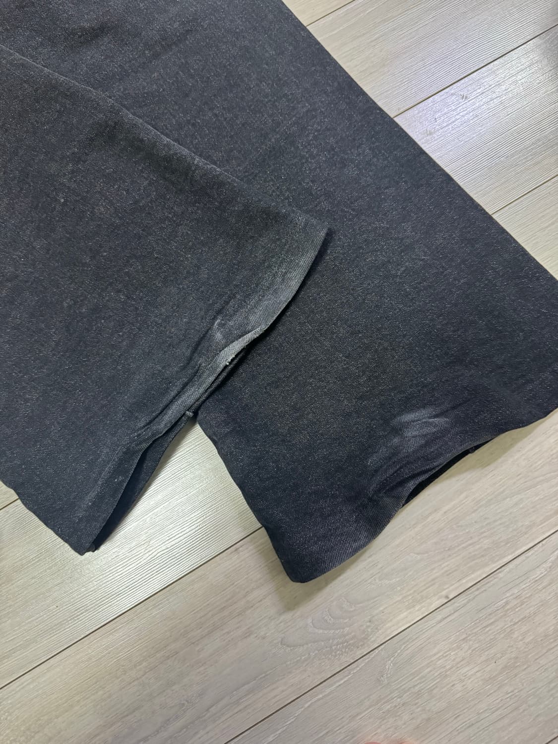 유즈 흑청 와이드부츠컷 데님 S 상품이미지3