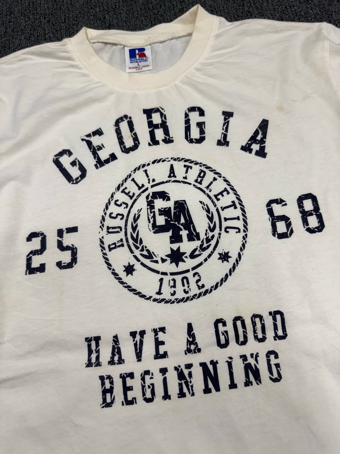 L)러셀 USA 빈티지 프린팅 반팔 상품이미지2