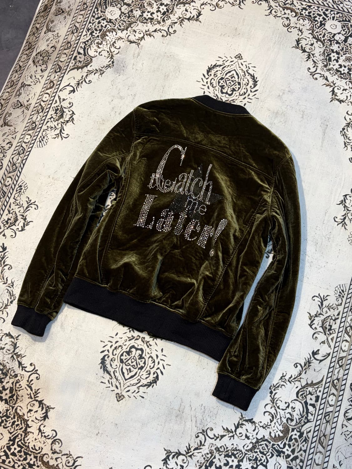 Y2K olive star cubic blouson jacket 상품이미지8