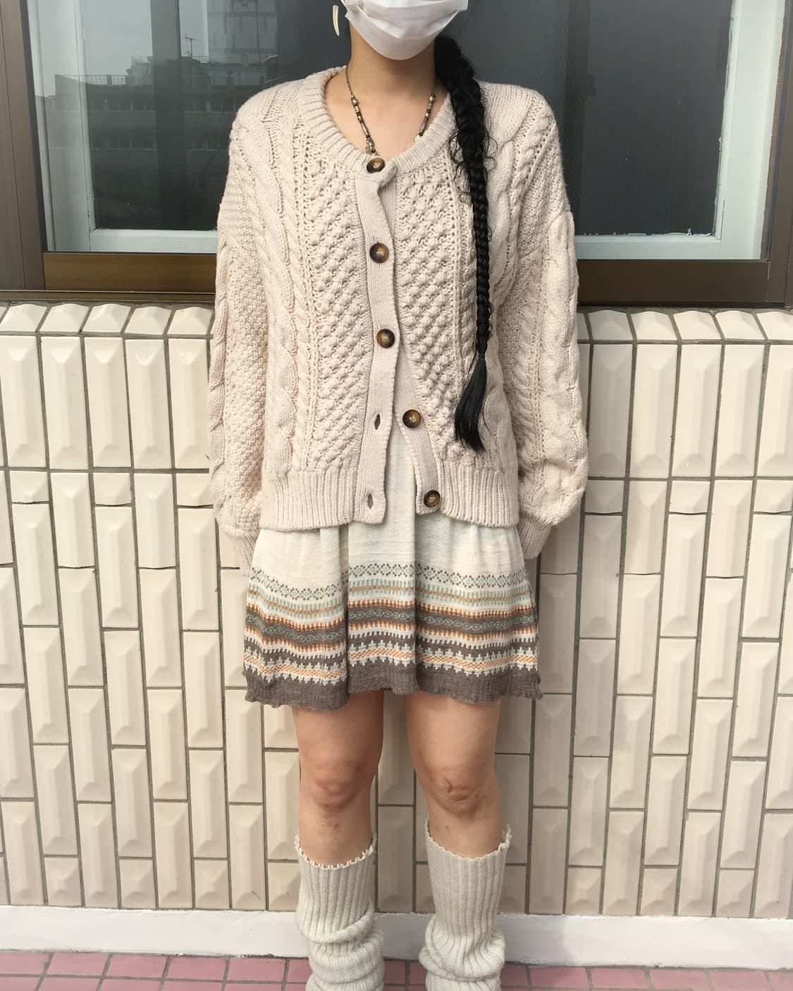 Cable pattern knit cardigan 상품이미지6